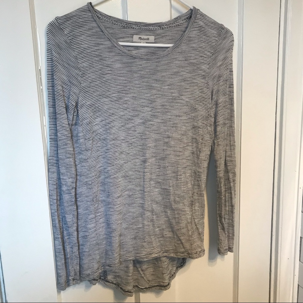LAST CHANCE ** BOGO Free** Madewell longsleeve scoop neck striped t-shirt-XS